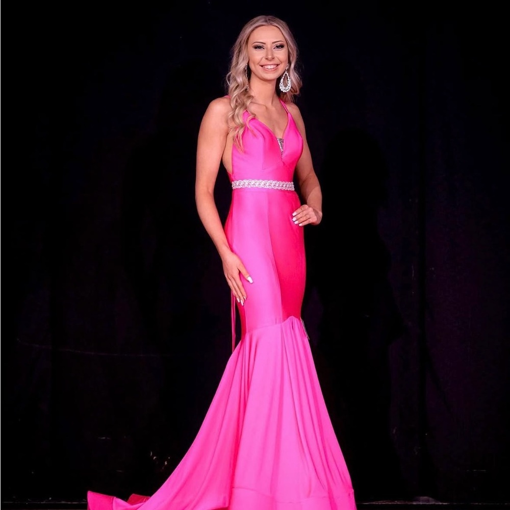 Ashley Lauren Vibrant Pink Dress